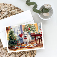 Load image into Gallery viewer, American Eskimo Christmas Cookies Greeting Cards - Blank Note Cards – 8-Pack of Artist-Designed Cards with Envelopes