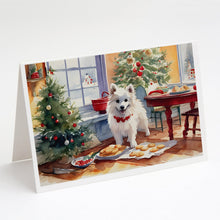 Load image into Gallery viewer, American Eskimo Christmas Cookies Greeting Cards - Blank Note Cards – 8-Pack of Artist-Designed Cards with Envelopes
