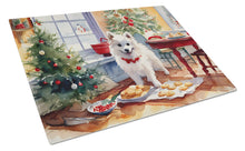 Load image into Gallery viewer, American Eskimo Christmas Cookies Glass Cutting Boards – Durable, Decorative Kitchen Art