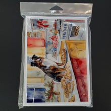 Load image into Gallery viewer, Australian Shepherd Christmas Cookies Greeting Cards - Blank Note Cards – 8-Pack of Artist-Designed Cards with Envelopes