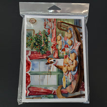 Load image into Gallery viewer, Basenji Christmas Cookies Greeting Cards - Blank Note Cards – 8-Pack of Artist-Designed Cards with Envelopes