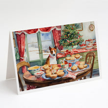 Load image into Gallery viewer, Basenji Christmas Cookies Greeting Cards - Blank Note Cards – 8-Pack of Artist-Designed Cards with Envelopes