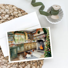 Load image into Gallery viewer, Basset Hound Christmas Cookies Greeting Cards - Blank Note Cards – 8-Pack of Artist-Designed Cards with Envelopes