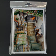 Load image into Gallery viewer, Basset Hound Christmas Cookies Greeting Cards - Blank Note Cards – 8-Pack of Artist-Designed Cards with Envelopes