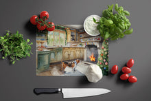 Load image into Gallery viewer, Basset Hound Christmas Cookies Glass Cutting Boards – Durable, Decorative Kitchen Art