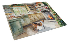 Load image into Gallery viewer, Basset Hound Christmas Cookies Glass Cutting Boards – Durable, Decorative Kitchen Art