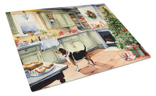 Load image into Gallery viewer, Basset Hound Christmas Cookies Glass Cutting Boards – Durable, Decorative Kitchen Art