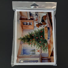 Load image into Gallery viewer, Basset Hound Christmas Cookies Greeting Cards - Blank Note Cards – 8-Pack of Artist-Designed Cards with Envelopes