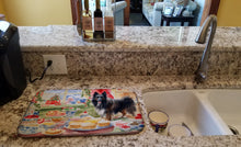 Load image into Gallery viewer, Belgian Sheepdog Christmas Cookies Dish Drying Mat