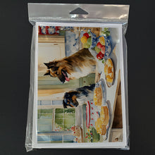 Load image into Gallery viewer, Belgian Tervuren Christmas Cookies Greeting Cards - Blank Note Cards – 8-Pack of Artist-Designed Cards with Envelopes