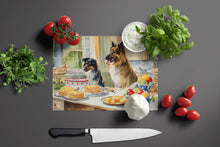 Load image into Gallery viewer, Belgian Tervuren Christmas Cookies Glass Cutting Boards – Durable, Decorative Kitchen Art