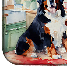 Load image into Gallery viewer, Bernese Mountain Dog Christmas Cookies Dish Drying Mat