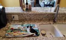 Load image into Gallery viewer, Bernese Mountain Dog Christmas Cookies Dish Drying Mat