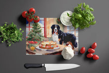 Load image into Gallery viewer, Bernese Mountain Dog Christmas Cookies Glass Cutting Boards – Durable, Decorative Kitchen Art