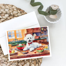Load image into Gallery viewer, Bichon Frise Christmas Cookies Greeting Cards - Blank Note Cards – 8-Pack of Artist-Designed Cards with Envelopes