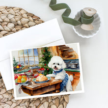 Load image into Gallery viewer, Bichon Frise Christmas Cookies Greeting Cards - Blank Note Cards – 8-Pack of Artist-Designed Cards with Envelopes