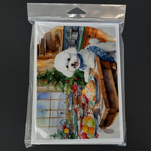 Load image into Gallery viewer, Bichon Frise Christmas Cookies Greeting Cards - Blank Note Cards – 8-Pack of Artist-Designed Cards with Envelopes
