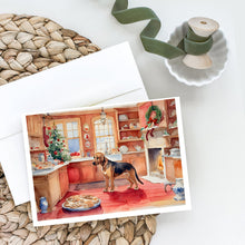 Load image into Gallery viewer, Bloodhound Christmas Cookies Greeting Cards - Blank Note Cards – 8-Pack of Artist-Designed Cards with Envelopes