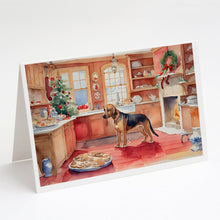 Load image into Gallery viewer, Bloodhound Christmas Cookies Greeting Cards - Blank Note Cards – 8-Pack of Artist-Designed Cards with Envelopes