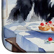 Load image into Gallery viewer, Border Collie Christmas Cookies Dish Drying Mat