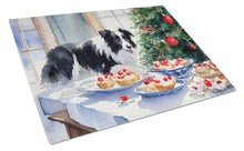 Load image into Gallery viewer, Border Collie Christmas Cookies Glass Cutting Boards – Durable, Decorative Kitchen Art