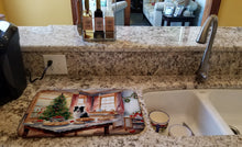 Load image into Gallery viewer, Border Collie Christmas Cookies Dish Drying Mat