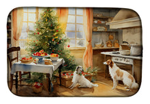 Load image into Gallery viewer, Borzoi Christmas Cookies Dish Drying Mat