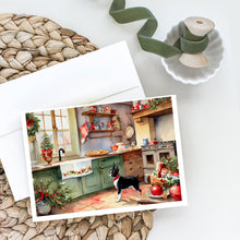 Load image into Gallery viewer, Boston Terrier Christmas Cookies Greeting Cards - Blank Note Cards – 8-Pack of Artist-Designed Cards with Envelopes