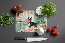 Load image into Gallery viewer, Boston Terrier Christmas Cookies Glass Cutting Boards – Durable, Decorative Kitchen Art