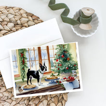 Load image into Gallery viewer, Boston Terrier Christmas Cookies Greeting Cards - Blank Note Cards – 8-Pack of Artist-Designed Cards with Envelopes