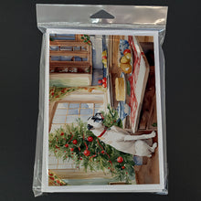 Load image into Gallery viewer, White Boxer Christmas Cookies Greeting Cards - Blank Note Cards – 8-Pack of Artist-Designed Cards with Envelopes