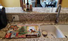 Load image into Gallery viewer, Boxer Christmas Cookies Dish Drying Mat