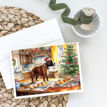 Load image into Gallery viewer, Boxer Christmas Cookies Greeting Cards - Blank Note Cards – 8-Pack of Artist-Designed Cards with Envelopes