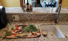 Load image into Gallery viewer, Bullmastiff Christmas Cookies Dish Drying Mat