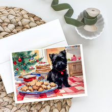 Load image into Gallery viewer, Cairn Terrier Christmas Cookies Greeting Cards - Blank Note Cards – 8-Pack of Artist-Designed Cards with Envelopes