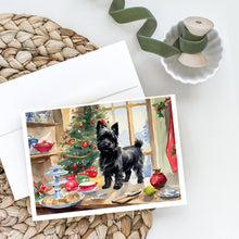Load image into Gallery viewer, Cairn Terrier Christmas Cookies Greeting Cards - Blank Note Cards – 8-Pack of Artist-Designed Cards with Envelopes