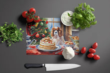 Load image into Gallery viewer, Cavalier Spaniel Christmas Cookies Glass Cutting Boards – Durable, Decorative Kitchen Art