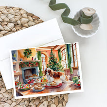 Load image into Gallery viewer, Cavalier Spaniel Christmas Cookies Greeting Cards - Blank Note Cards – 8-Pack of Artist-Designed Cards with Envelopes