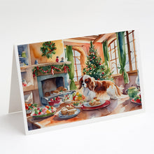 Load image into Gallery viewer, Cavalier Spaniel Christmas Cookies Greeting Cards - Blank Note Cards – 8-Pack of Artist-Designed Cards with Envelopes
