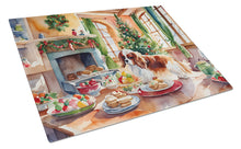 Load image into Gallery viewer, Cavalier Spaniel Christmas Cookies Glass Cutting Boards – Durable, Decorative Kitchen Art
