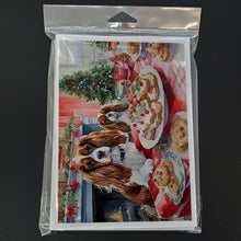 Load image into Gallery viewer, Cavalier Spaniel Christmas Cookies Greeting Cards - Blank Note Cards – 8-Pack of Artist-Designed Cards with Envelopes
