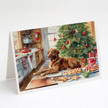 Load image into Gallery viewer, Chesapeake Bay Retriever Christmas Cookies Greeting Cards - Blank Note Cards – 8-Pack of Artist-Designed Cards with Envelopes