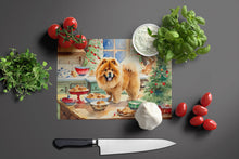 Load image into Gallery viewer, Chow Chow Christmas Cookies Glass Cutting Boards – Durable, Decorative Kitchen Art