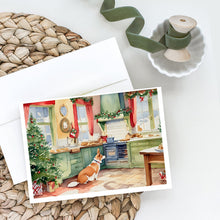 Load image into Gallery viewer, Corgi Christmas Cookies Greeting Cards - Blank Note Cards – 8-Pack of Artist-Designed Cards with Envelopes
