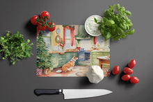Load image into Gallery viewer, Corgi Christmas Cookies Glass Cutting Boards – Durable, Decorative Kitchen Art