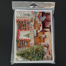 Load image into Gallery viewer, Corgi Christmas Cookies Greeting Cards - Blank Note Cards – 8-Pack of Artist-Designed Cards with Envelopes