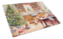 Load image into Gallery viewer, Corgi Christmas Cookies Glass Cutting Boards – Durable, Decorative Kitchen Art