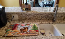 Load image into Gallery viewer, Dachshund Christmas Cookies Dish Drying Mat