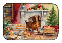 Load image into Gallery viewer, Dachshund Christmas Cookies Dish Drying Mat