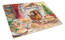 Load image into Gallery viewer, Dachshund Christmas Cookies Glass Cutting Boards – Durable, Decorative Kitchen Art